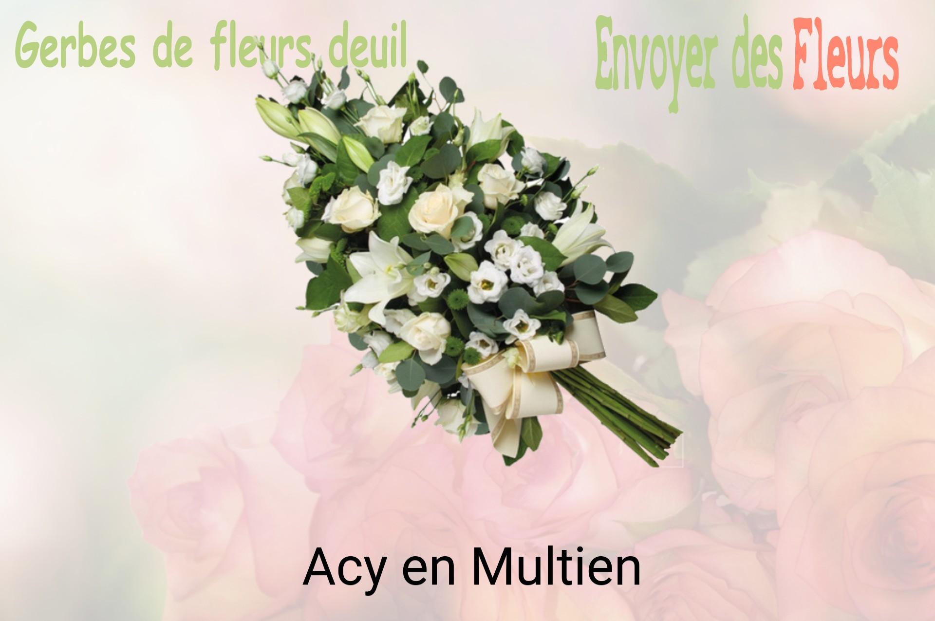 Gerbe de fleurs de deuil livrée à Acy-en-Multien